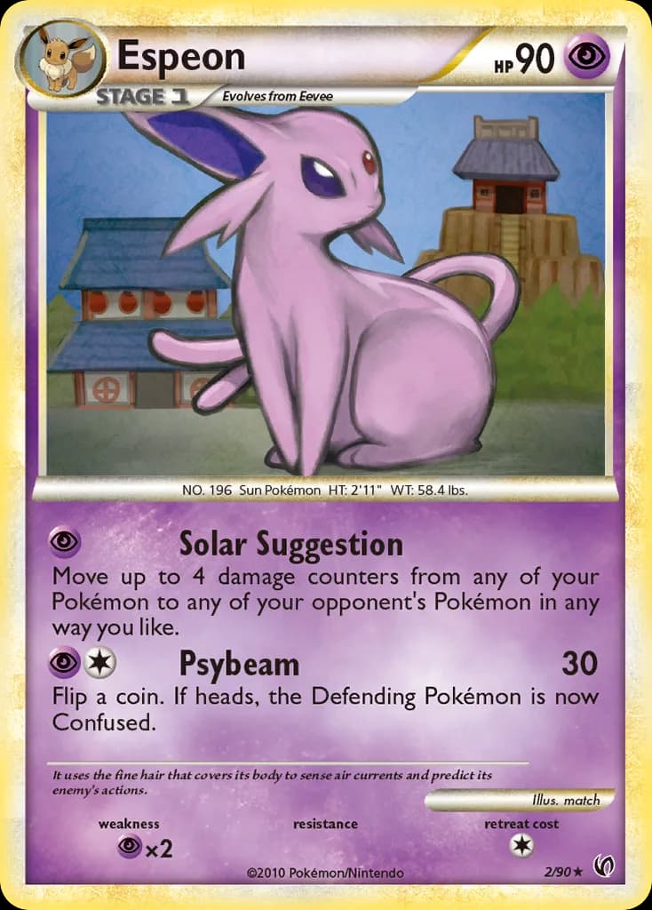 Undaunted Espeon card front, 2/90