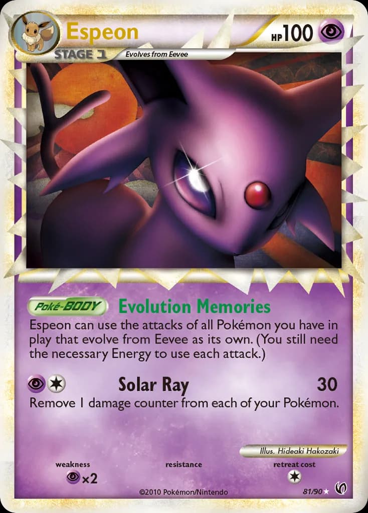 Undaunted Espeon card front, 81/90