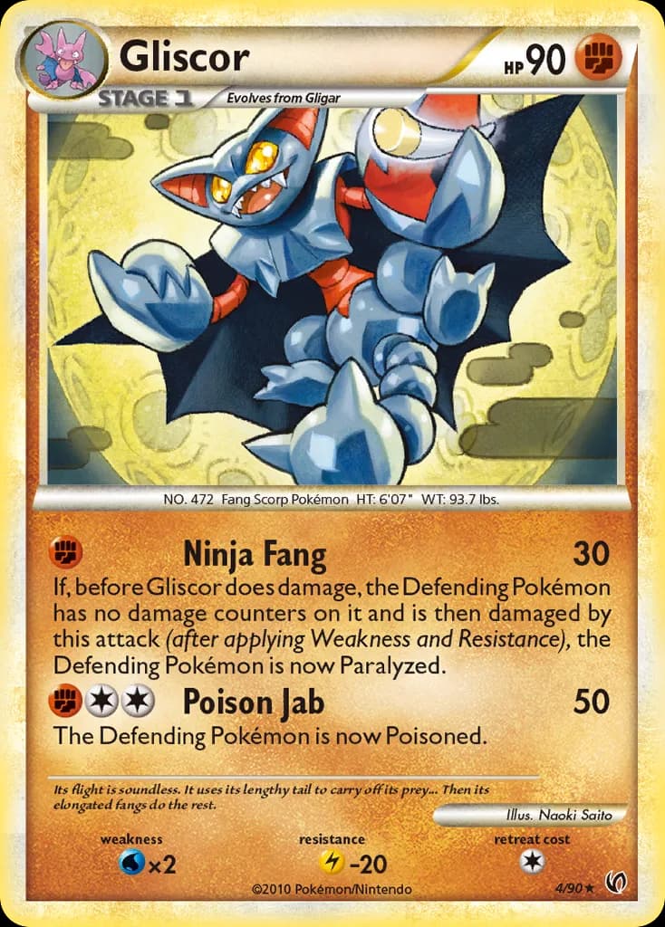 Undaunted Gliscor card front, 4/90