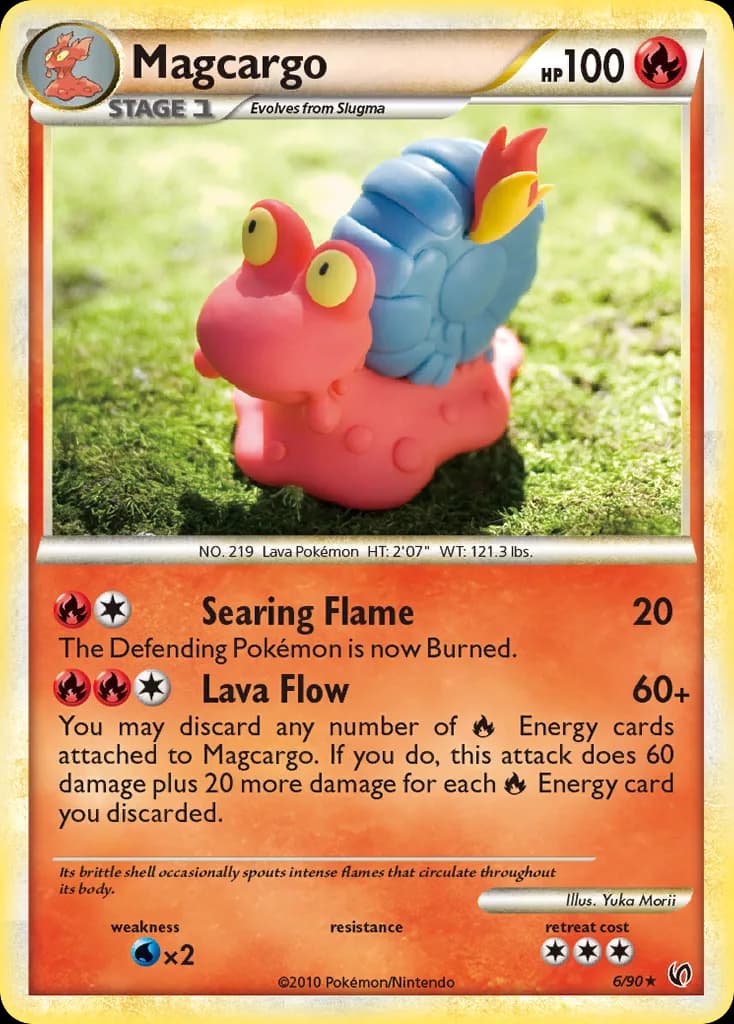 Undaunted Magcargo card front, 6/90