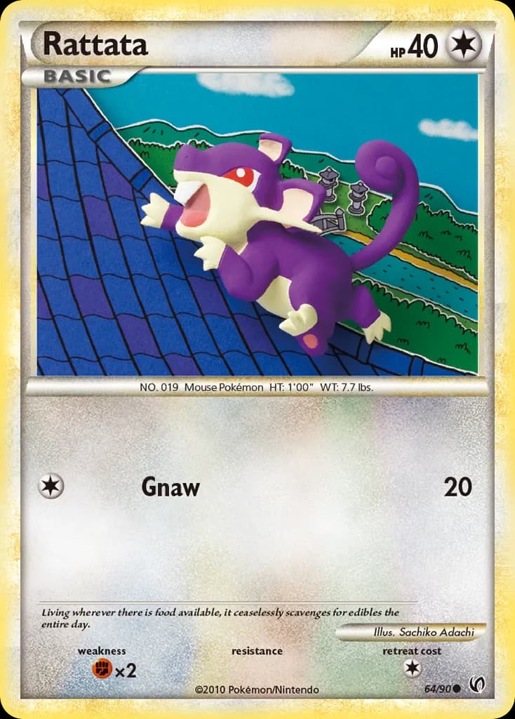 Undaunted Rattata card front, 64/90
