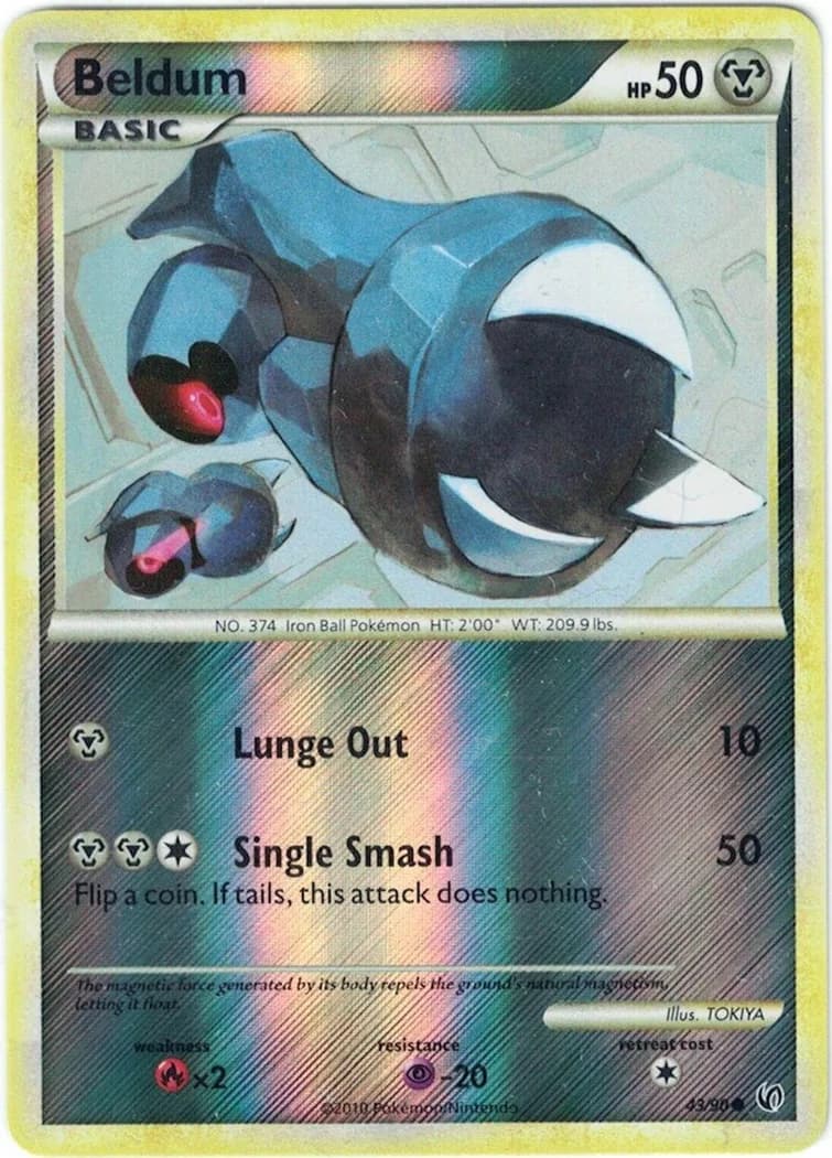Beldum reverse holo card front, Undaunted 43/90