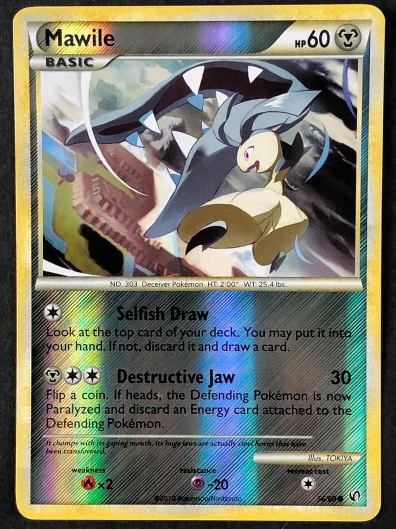 Mawile reverse holo card front, Undaunted 56/90