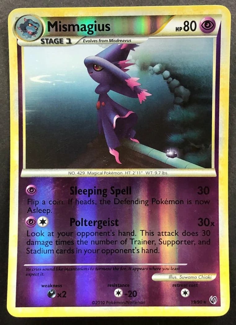 Mismagius reverse holo card front, Undaunted 19/90