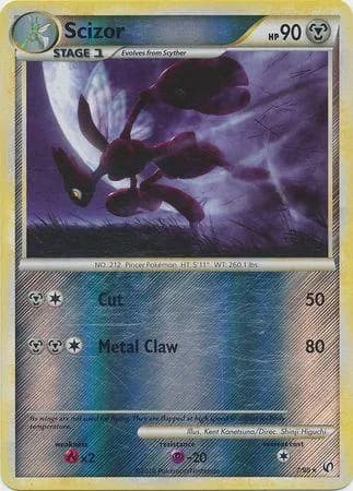 Scizor reverse holo card front, Undaunted 7/90
