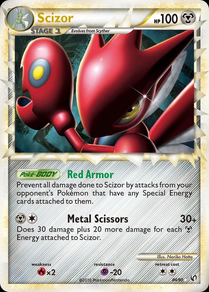 Scizor card front, Undaunted 84/90