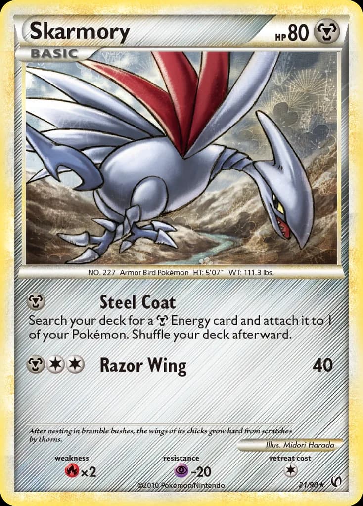 Undaunted Skarmory card front, 21/90