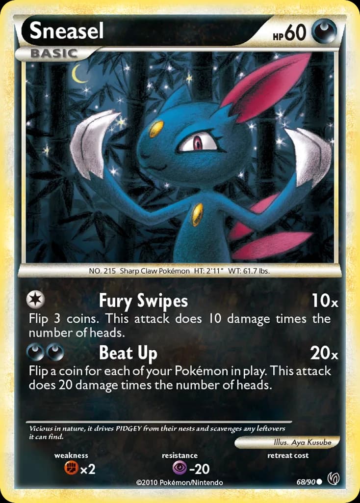 Undaunted Sneasel card front, 68/90