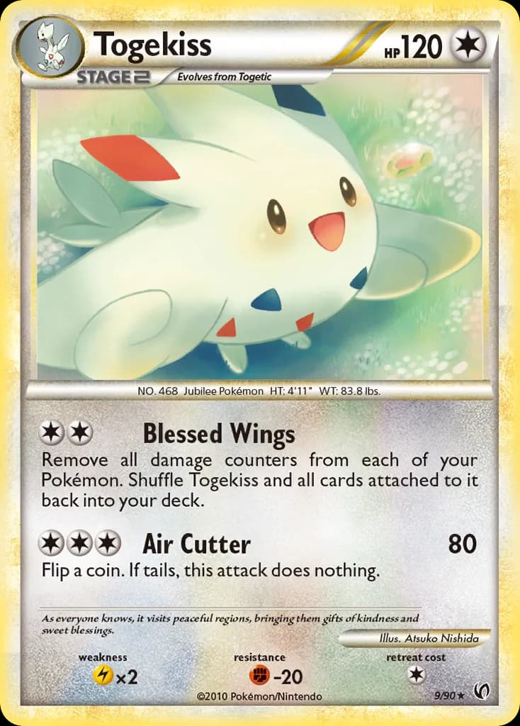 Togekiss card front, Undaunted 9/90