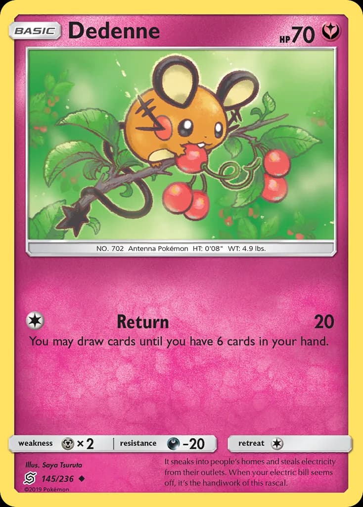 Unified Minds Dedenne card front, 145/236