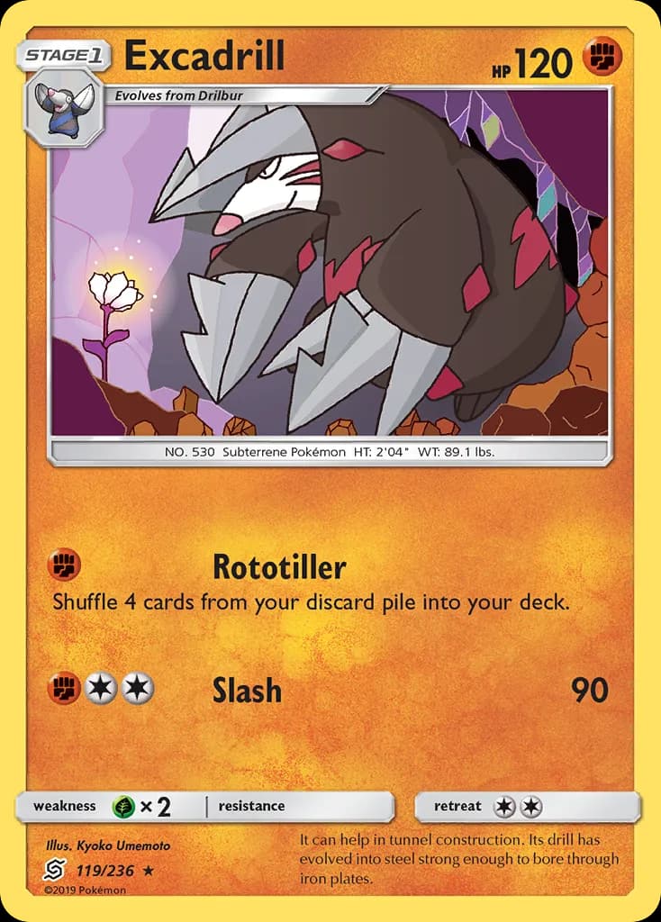 Unified Minds Excadrill card front, 119/236