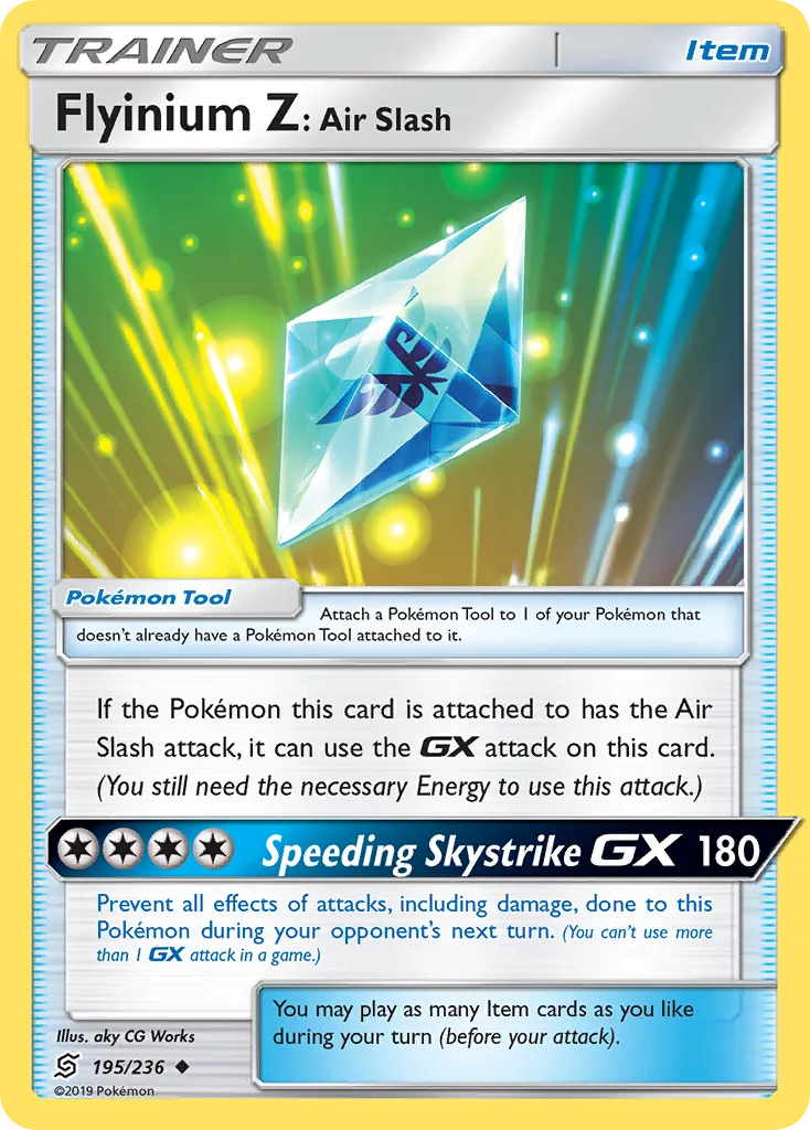 Unified Minds Flyinium Z: Air Slash card front, 195/236