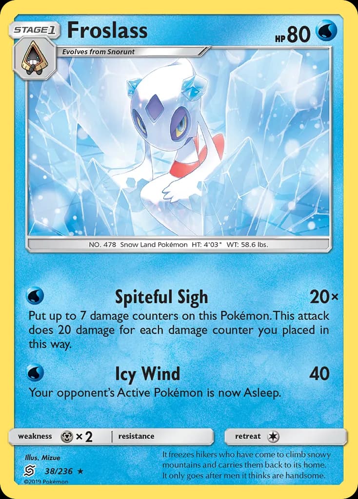 Unified Minds Froslass card front, 38/236