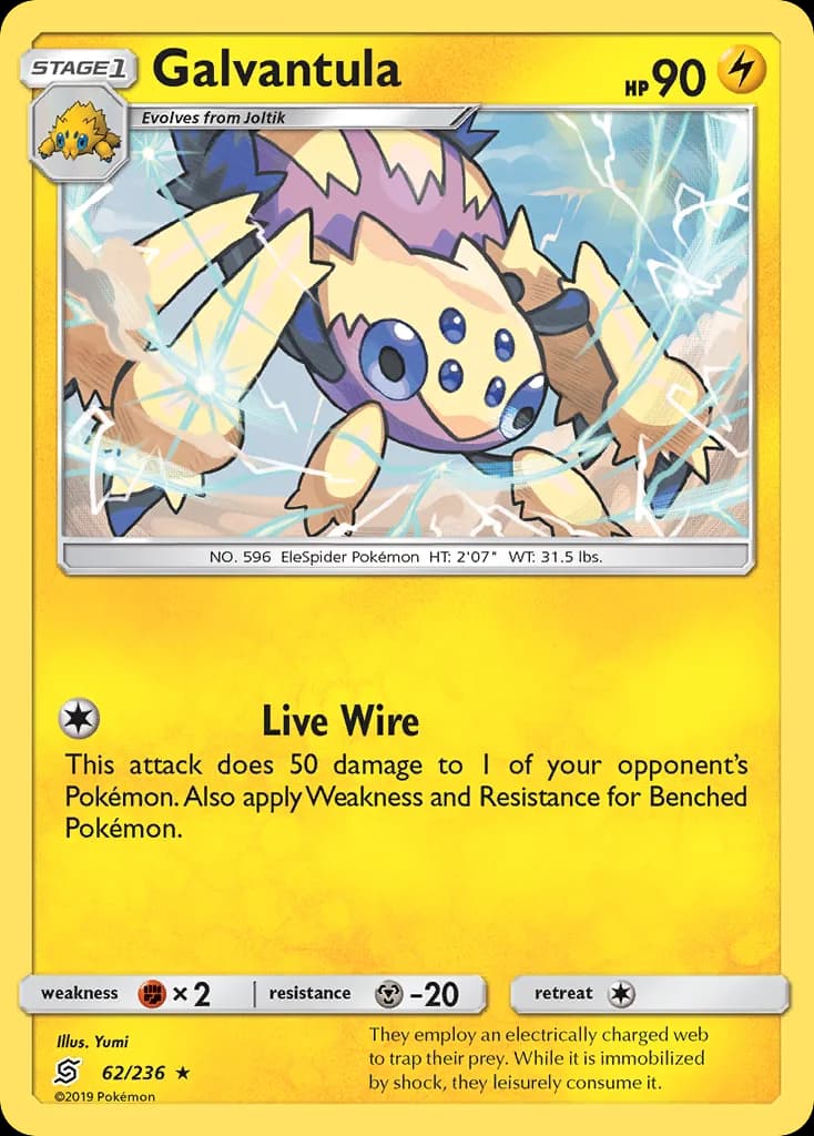 Unified Minds Galvantula card front, 62/236