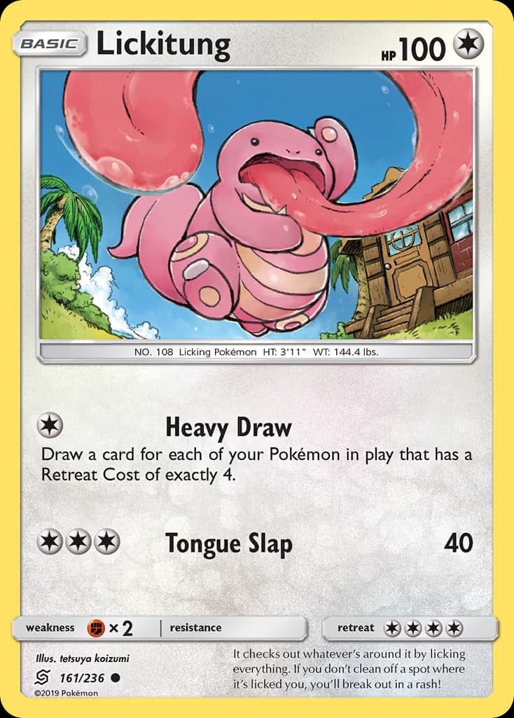 Unified Minds Lickitung card front, 161/236