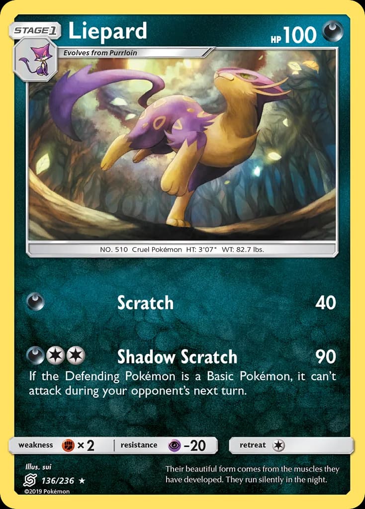 Unified Minds Liepard card front, 136/236