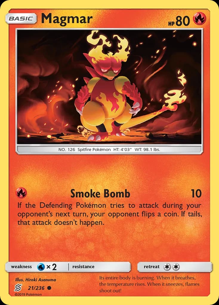 Unified Minds Magmar card front, 21/236