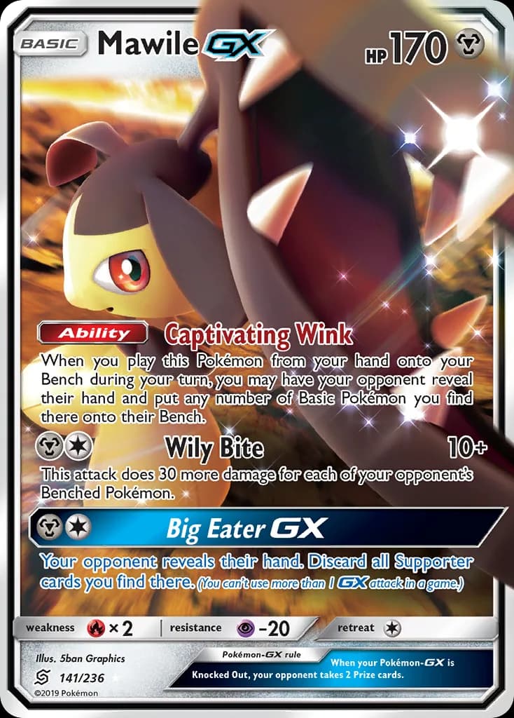 Unified Minds Mawile-GX card front, 141/236