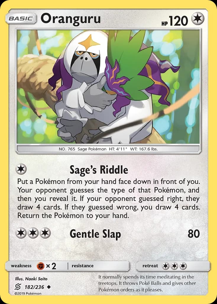 Unified Minds Oranguru card front, 182/236