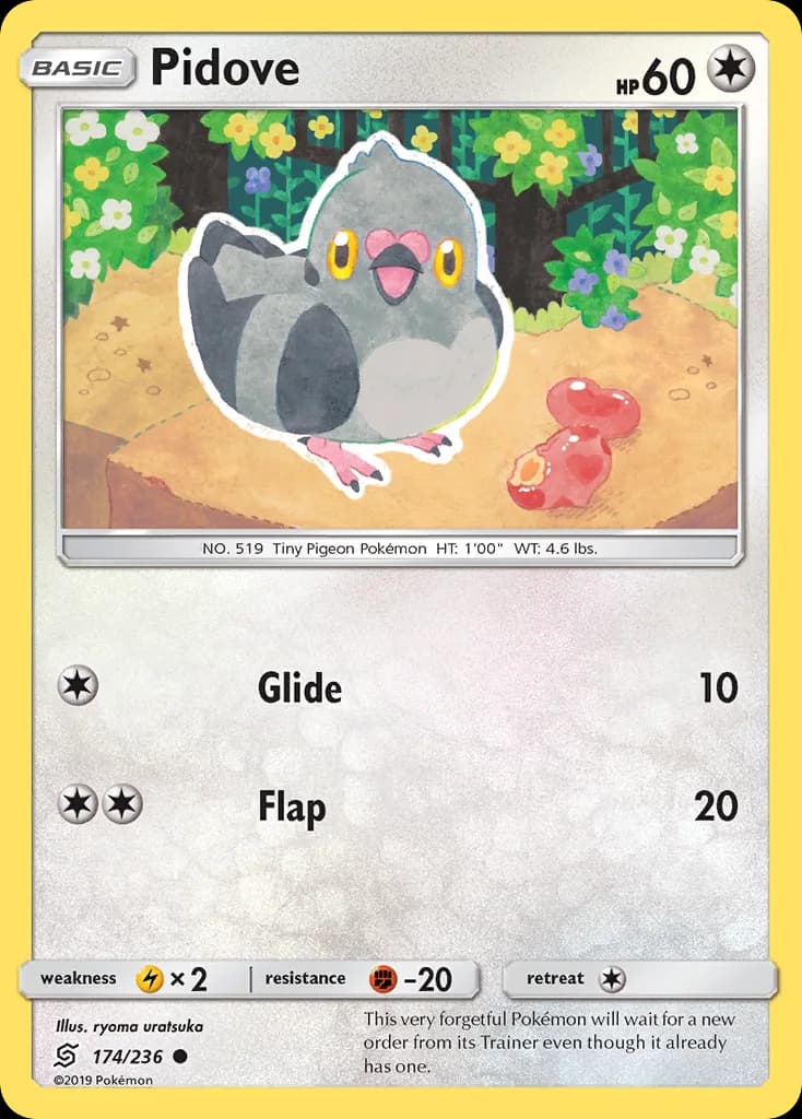 Unified Minds Pidove card front, 174/236