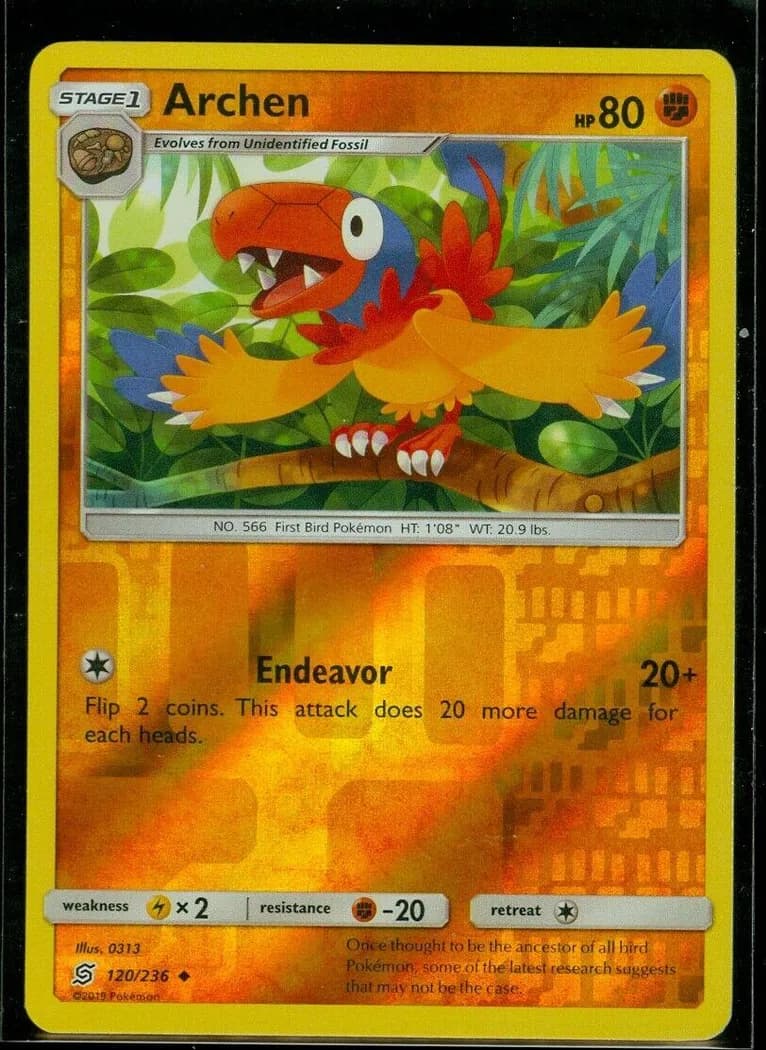 Archen reverse holo card front, Unified Minds 120/236