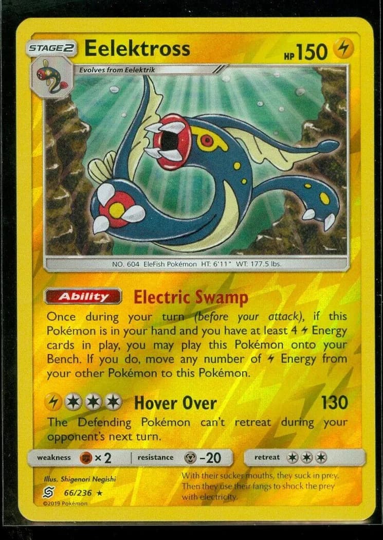 Eelektross reverse holo card front, Unified Minds 66/236