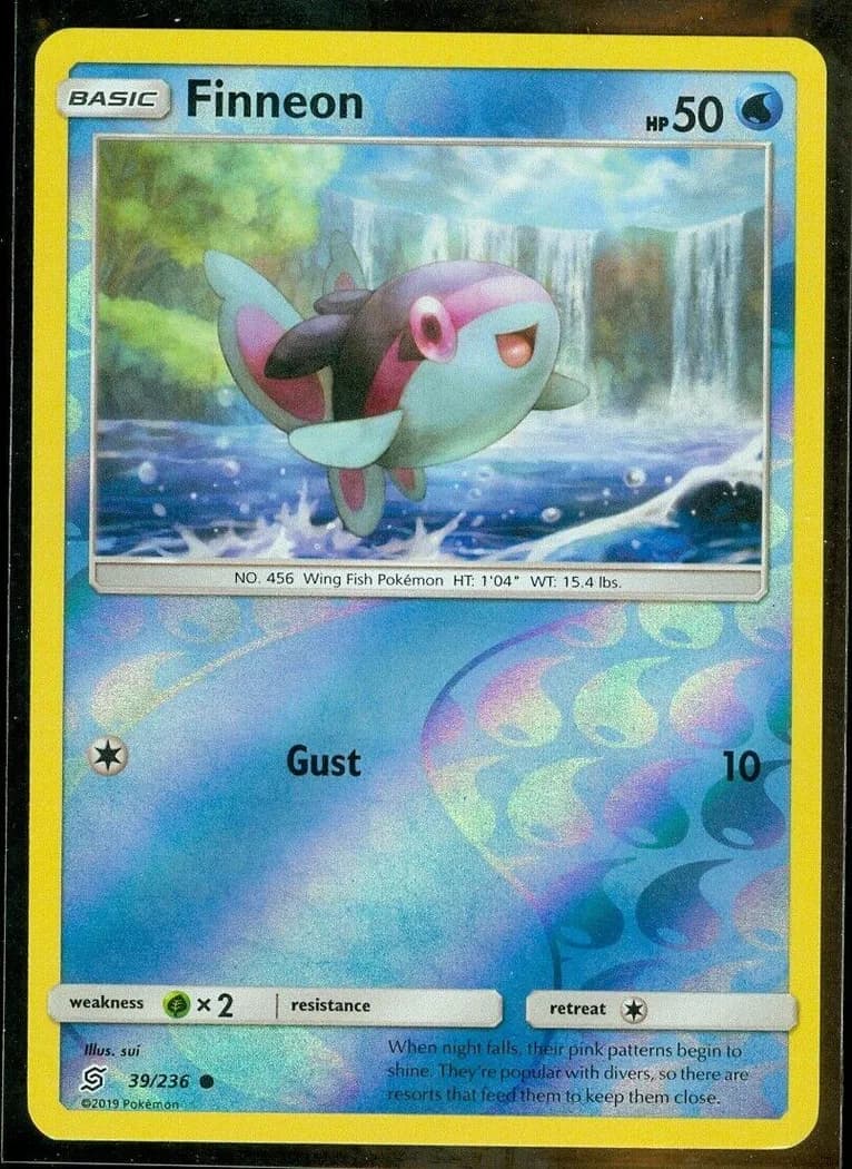 Finneon reverse holo card front, Unified Minds 39/236