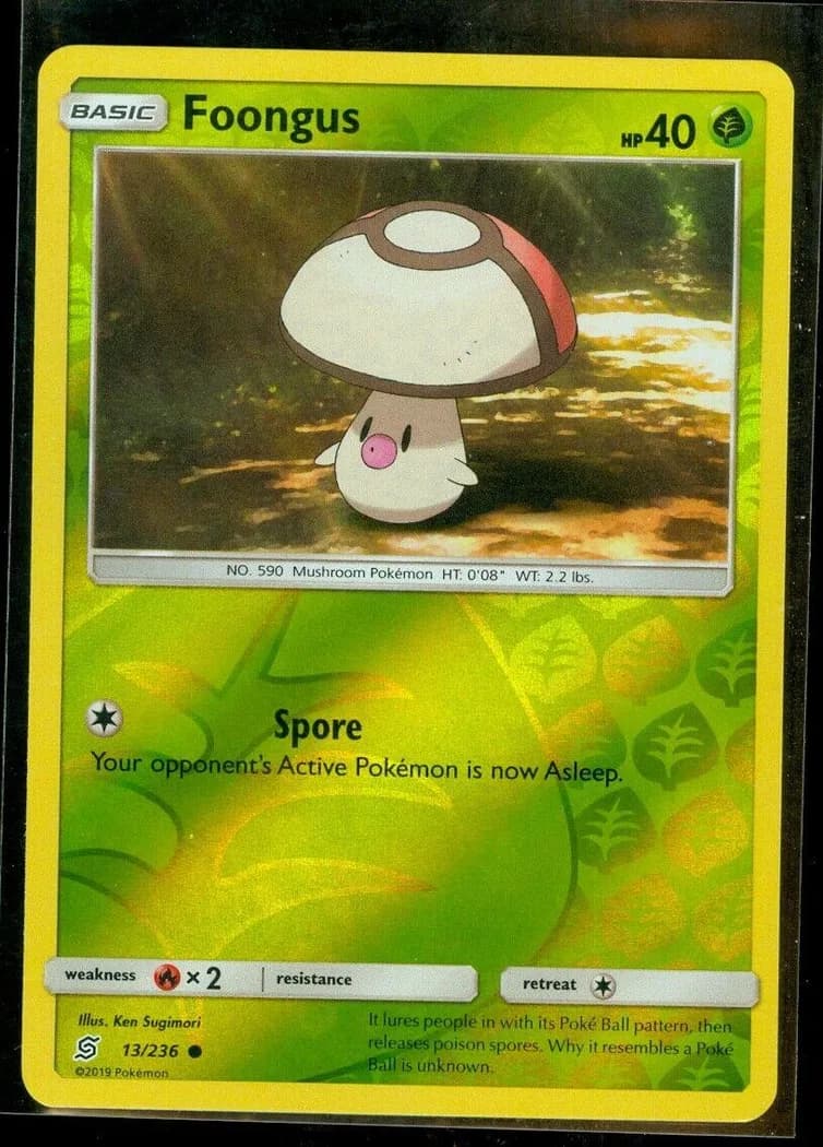 Foongus reverse holo card front, Unified Minds 13/236