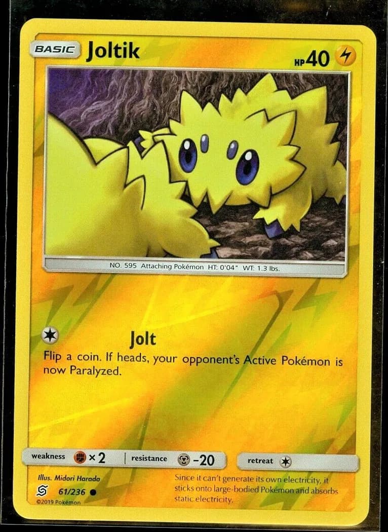 Joltik reverse holo card front, Unified Minds 61/236