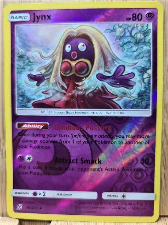 Jynx reverse holo card front, Unified Minds 76/236
