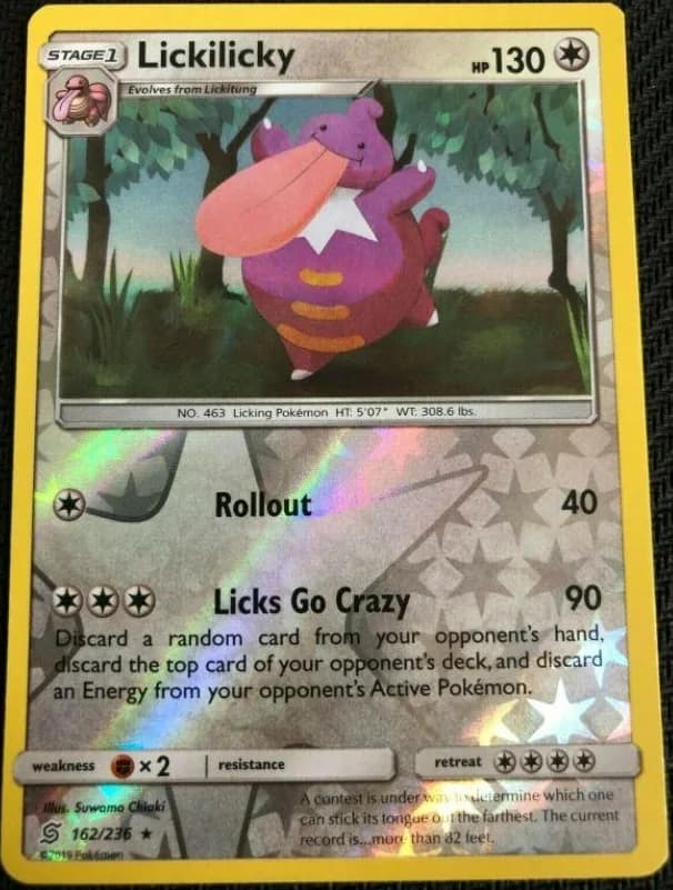 Lickilicky reverse holo card front, Unified Minds 162/236