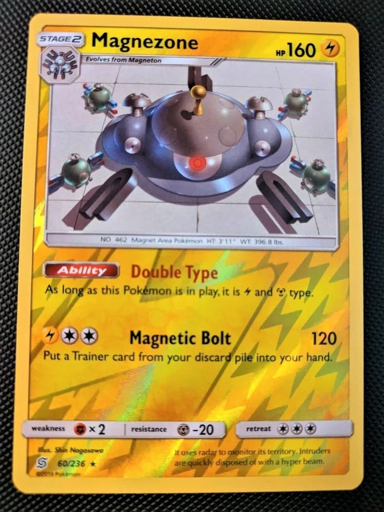Magnezone reverse holo card front, Unified Minds 60/236
