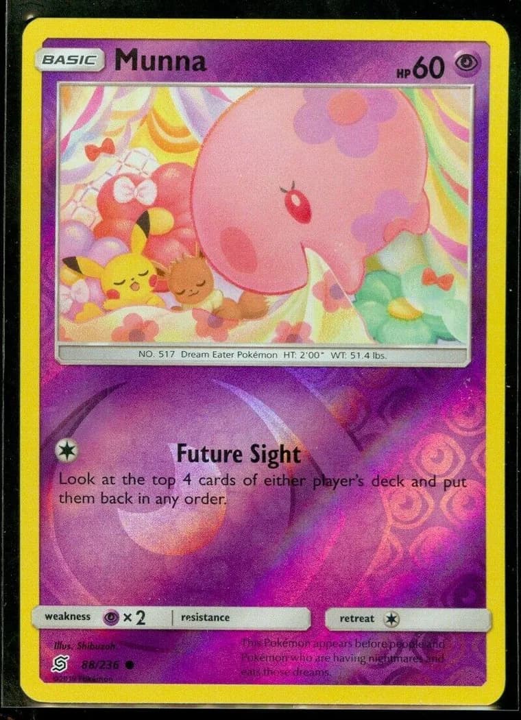 Munna reverse holo card front, Unified Minds 88/236