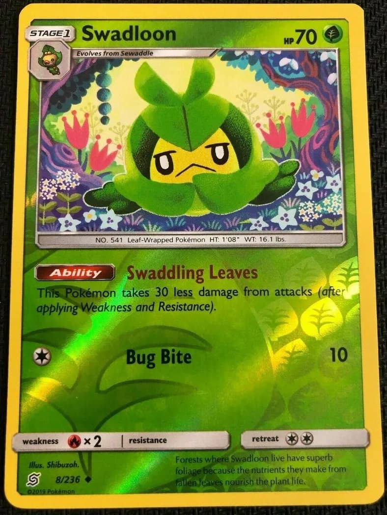 Swadloon reverse holo card front, Unified Minds 8/236