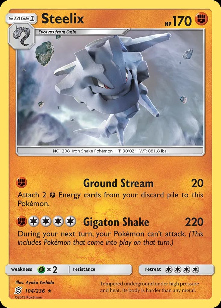 Unified Minds Steelix card front, 104/236