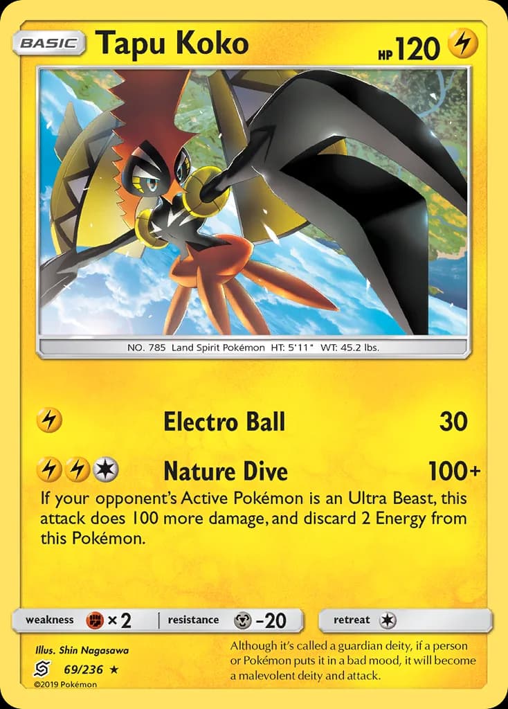 Unified Minds Tapu Koko card front, 69/236
