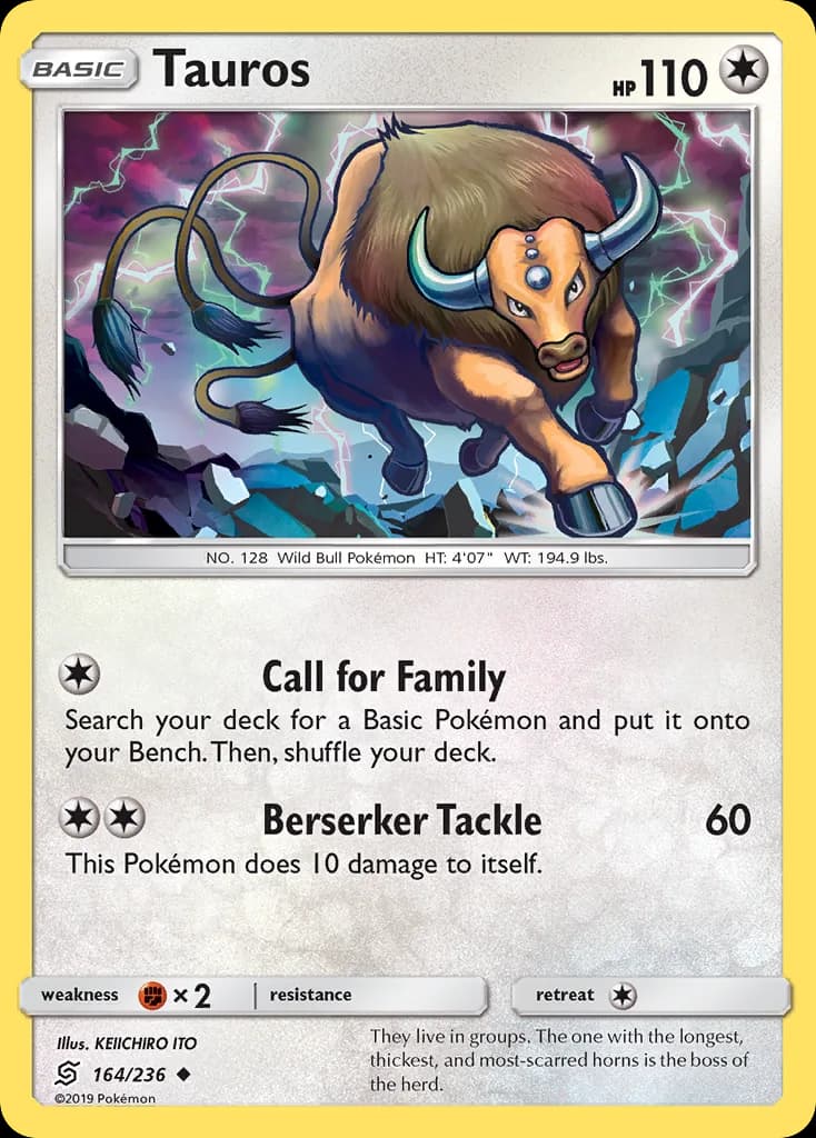 Unified Minds Tauros card front, 164/236