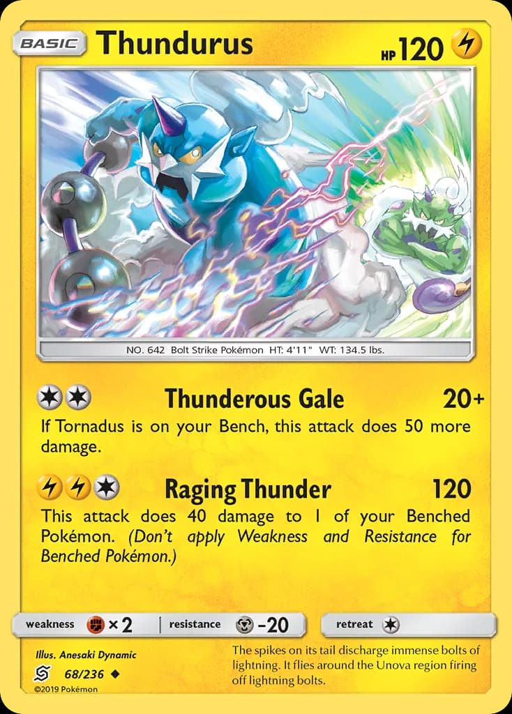 Unified Minds Thundurus card front, 68/236