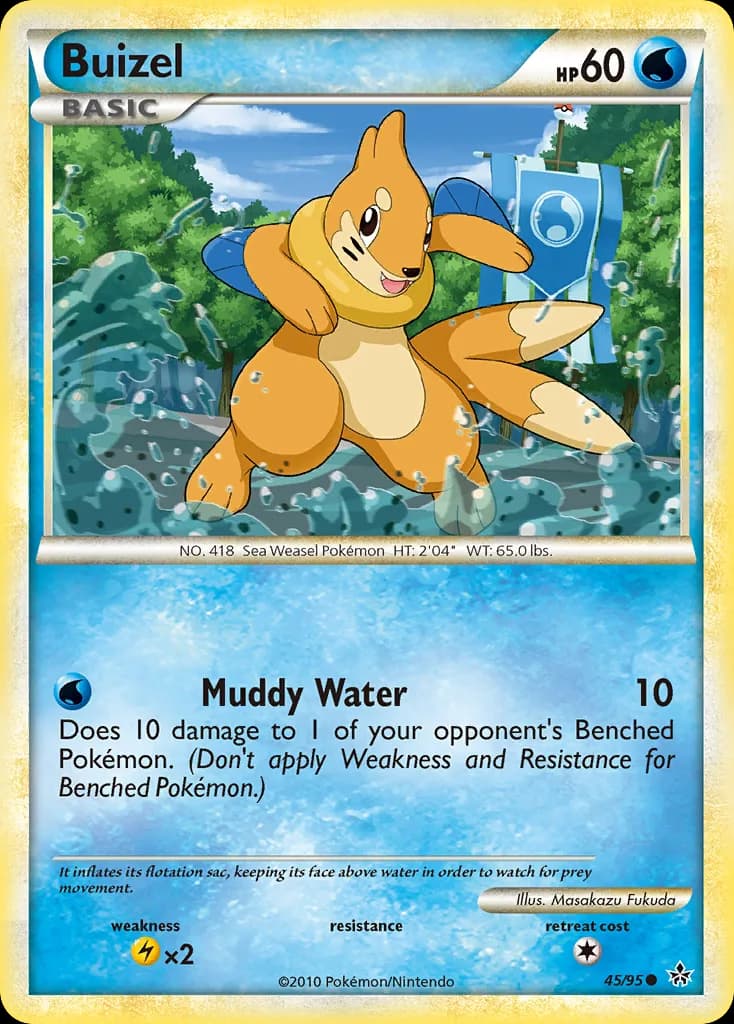 Unleashed Buizel card front, 45/95