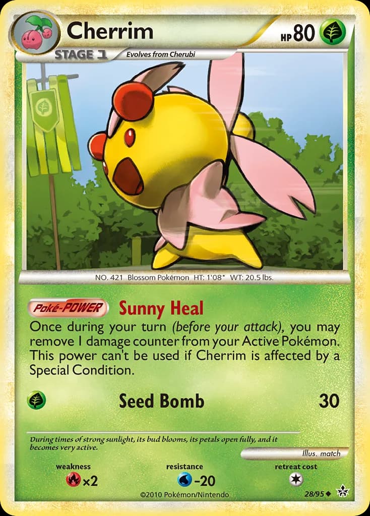 Unleashed Cherrim card front, 28/95
