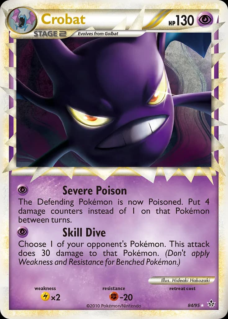 Crobat card front, Unleashed 84/95