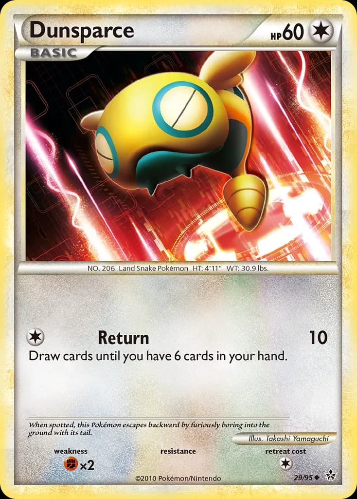 Unleashed Dunsparce card front, 29/95