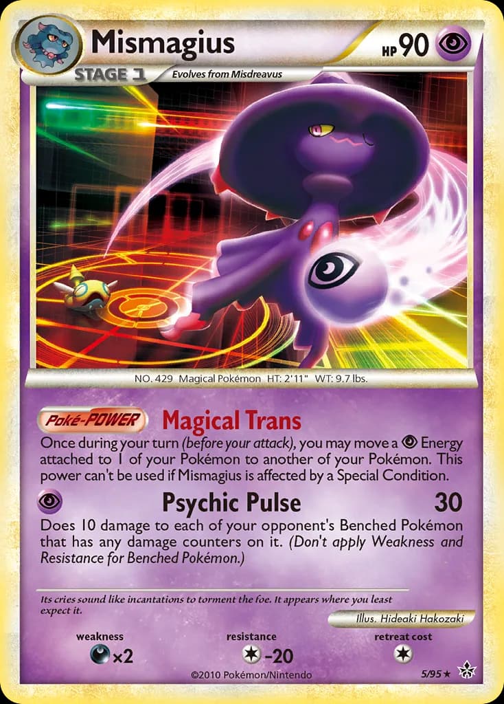 Unleashed Mismagius card front, 5/95