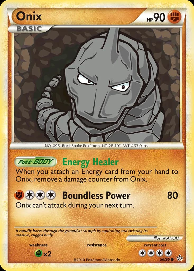 Unleashed Onix card front, 56/95