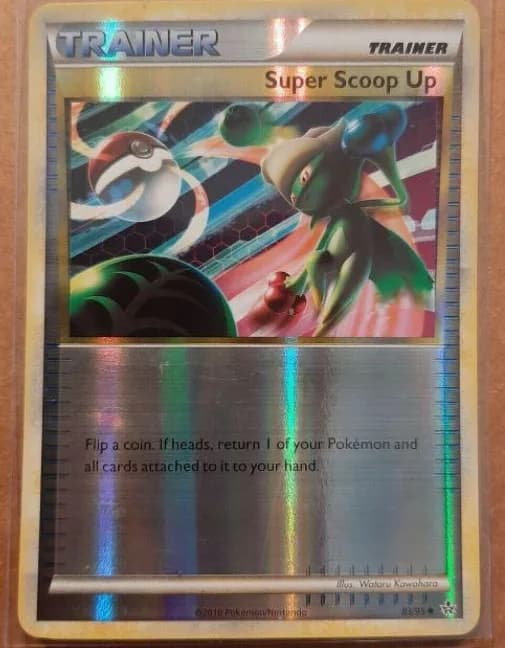 Super Scoop Up reverse holo card front, Unleashed 83/95