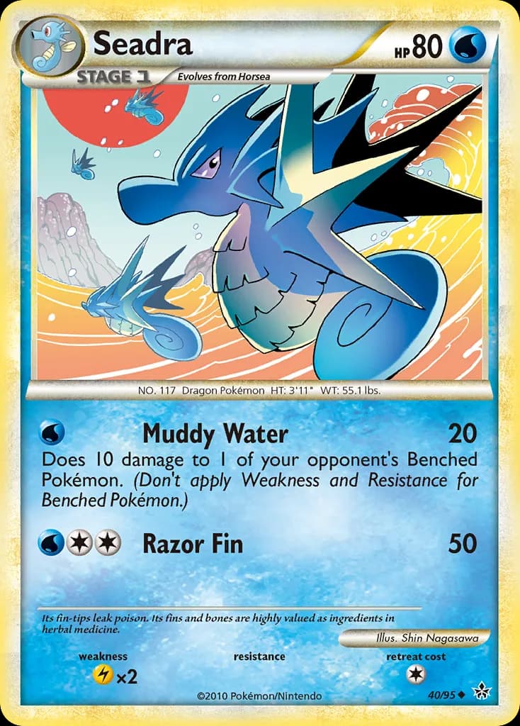Unleashed Seadra card front, 40/95