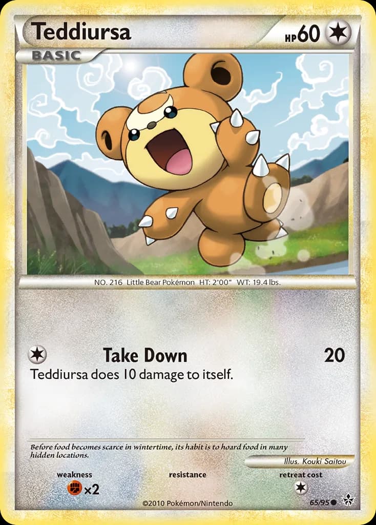 Unleashed Teddiursa card front, 65/95