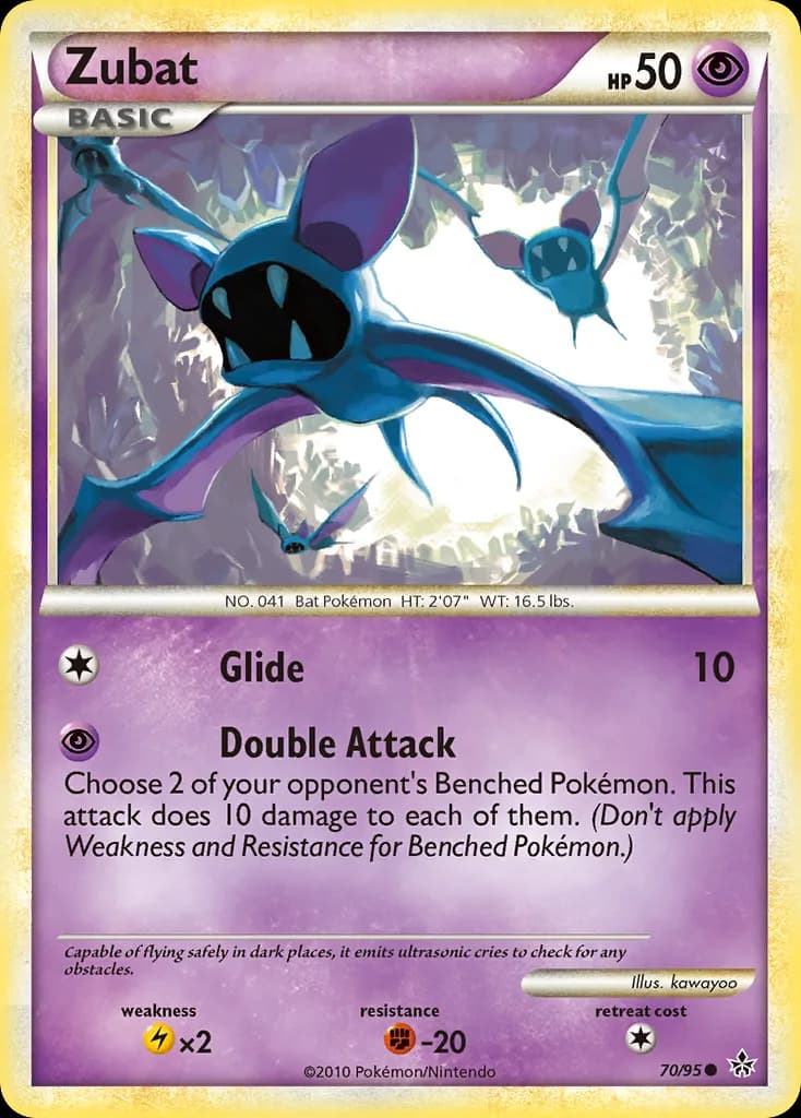 Unleashed Zubat card front, 70/95