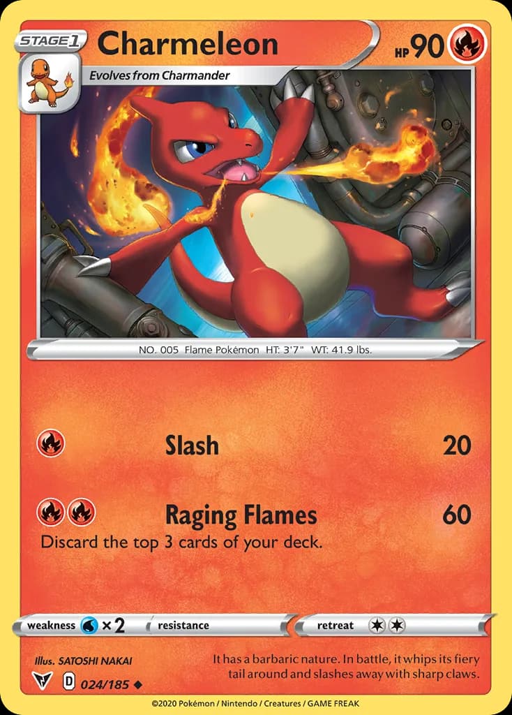 Vivid Voltage Charmeleon card front, 24/185