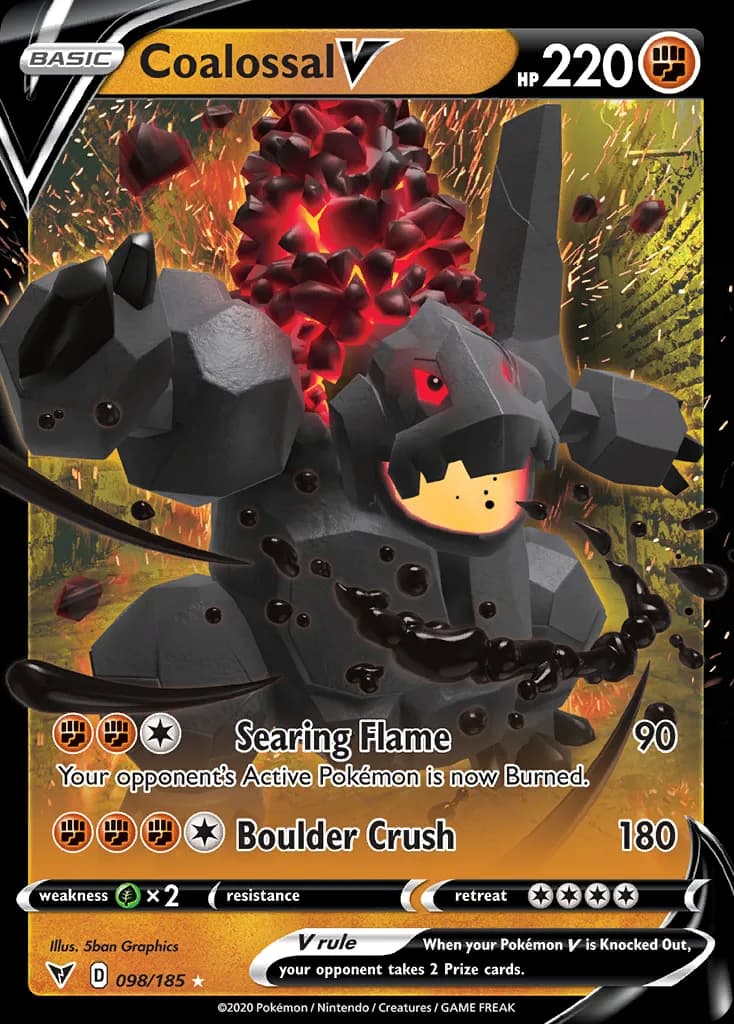 Vivid Voltage Coalossal V card front, 98/185